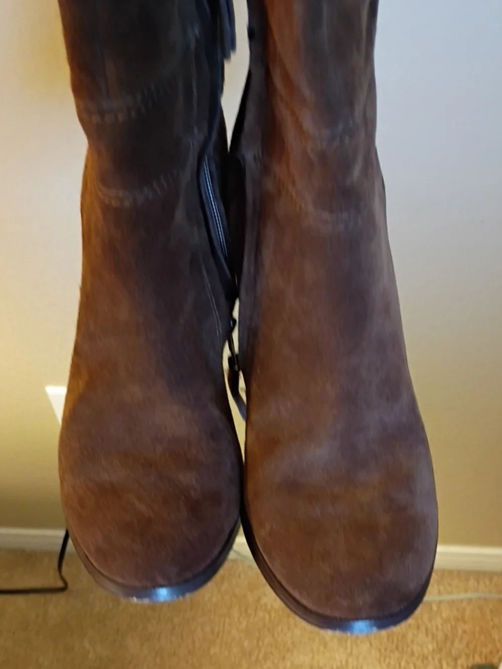 Steve Madden Women's Over-the-Knee Suede Boots in Chestnut Brown Novela Size 8.5